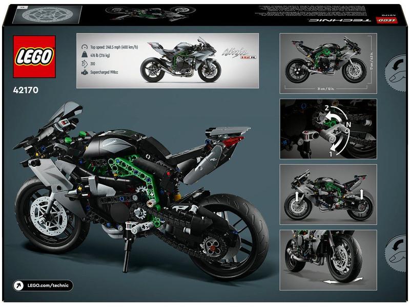 Lego Technic Moto H2R Kawasaki Ninja 643 Peças - 42170 - Blocos de